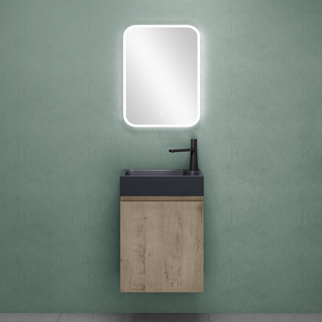 glasvilla Ensemble de Meubles de Salle de Bain avec Lavabo en Anthracite Mat et Meuble Bas pour Lavabo 46x26x63 cm Pisa02