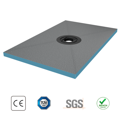 glasvilla Duschelement Duschboard befliesbar Duschelemente mit rinne Duschtasse bodeneben Gefälleplatte XPS