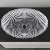 glasvilla Waschbecken Glas Aufsatzwaschbecken Glaswaschbecken Handwaschbecken Waschschale Oval Minerva08