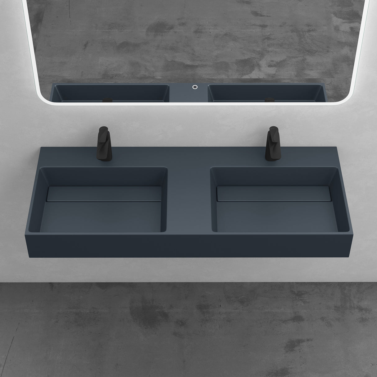 glasvilla Waschbecken Aufsatzwaschbecken Hängewaschbecken aus Mineralguss Col12