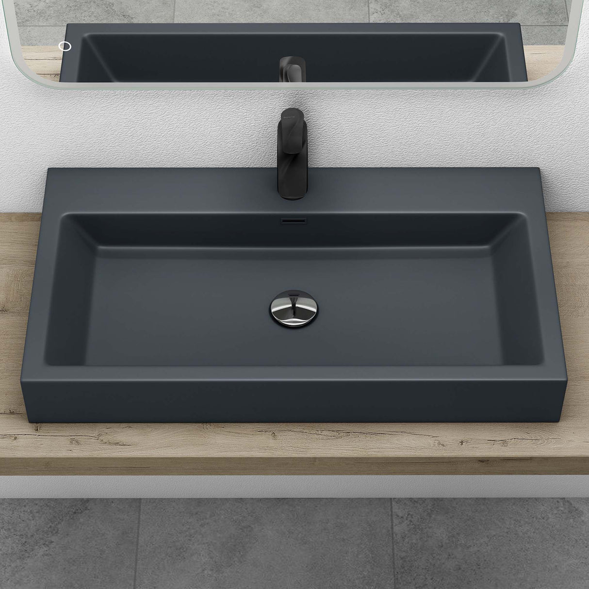 glasvilla Lavabo da Appoggio da Minerale Fuso Lavabo Bagno Sospeso Lavandino Bagno Rettangolare Colossum06
