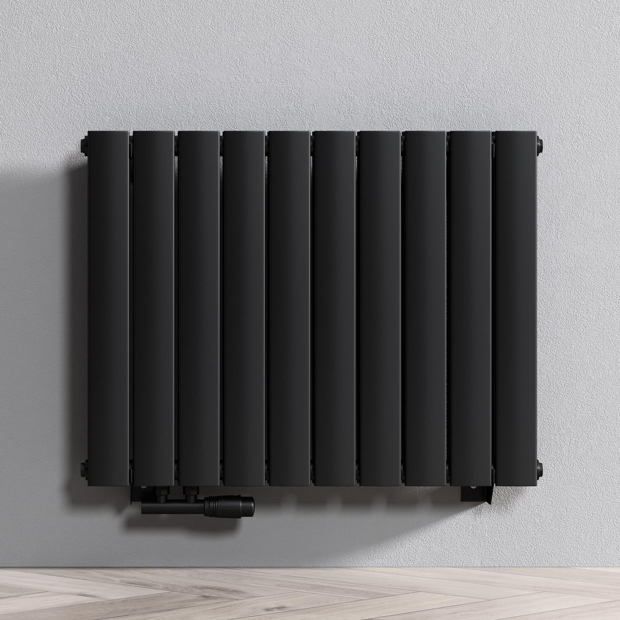 glasvilla Radiateur de Salle de Bain à Raccordement Central Plat et à Raccordement Latéral Radiateur à Panneau Chauffage de Salle de Bain Monocouche en Acier FV