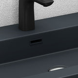 Lavabo Glasvilla Col18, lavabo suspendu, lavabo à poser, en fonte minérale, 1 trou de robinetterie, rectangulaire