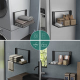 glasvolla Mensola Pieghevole per Lavatrice 41x25cm, Mensola Magnetica Lavatrice in Acciaio al Carbonio, Mensola da Parete Multifunzionale per Bagno e Cucina Folda-01