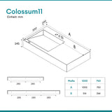 Lavabo Glasvilla, lavabo suspendu, lavabo à poser, en résine minérale moulée, forme rectangulaire, Col11