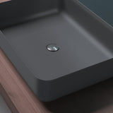 glasvilla Lavabo Lavabo de Encimera Mineral de Resina Rectangular Cuenco de Lavabo Mueble de Lavabo Col812