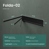 Porte-serviettes Glasvolla sans perçage, pivotant à 180° avec 3 bras, barre porte-serviettes auto-adhésive ou magnétique, porte-serviettes pour salle de bain et cuisine Folda-02