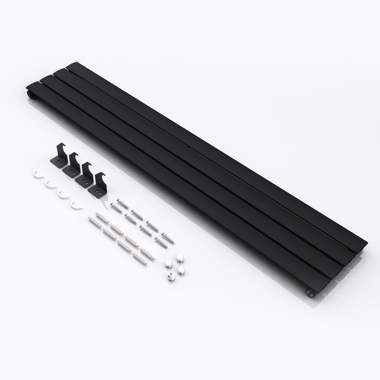 glasvilla Radiateur de Salle de Bain à Raccordement Central Plat et à Raccordement Latéral Radiateur à Panneau Chauffage de Salle de Bain Monocouche en Acier FV