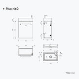glasvilla Ensemble de Meubles de Salle de Bain avec Meuble Sous-Vasque Lavabo Anthracite Mat et Miroir de Salle de Bain LED 46x26x63 cm Pisa