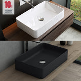 Vasque à poser Glasvilla, dimensions L x P x H : 59 x 38 x 13,5 cm, en céramique, Bruxelles 105D