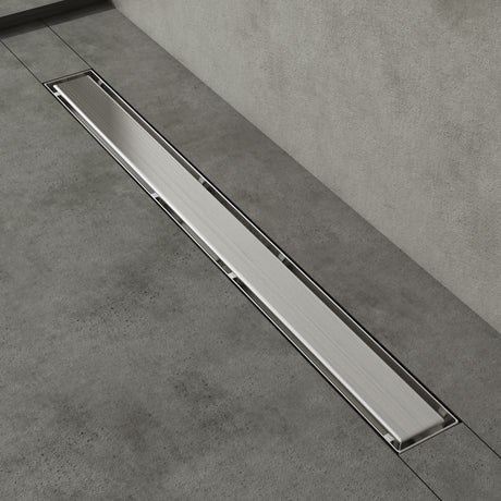 glasvilla Duschrinne Bodenablauf aus Edelstahl | Komplettset Ablaufrinne für Badezimmer | Befliesbar Wasserabfluss 35L/min | Haarsieb KE110