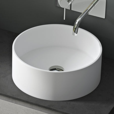 Vasque ronde Glasvilla 40x40x15cm Col804 à poser, sans trou de robinetterie ni trop-plein