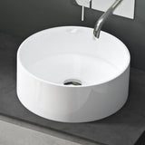Vasque ronde Glasvilla 40x40x15cm Col804 à poser, sans trou de robinetterie ni trop-plein