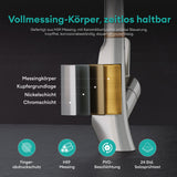 glasvilla Rubinetto da Cucina Estraibile con 3 Modalità e di Getto e Display digitale a LED Rubinetto per Lavello con Tubi e Accesorri Ruotabile a 360° MS-8085