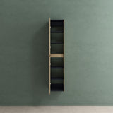 glasvilla Armoire Haute Polyvalente Armoire de Salle de Bain avec 2 Portes et 6 Compartiments Étagère de Salle de Bain 35x30x160 cm Rimo