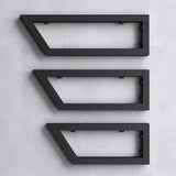 Console murale en acier inoxydable Glasvilla Design, support de lavabo, support d'étagère, porte-étagère WH04