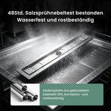glasvilla  Duschwanne inkl. Duschrinne und Ablaufgarnitur Duschtasse bodeneben Gefälleplatte, Duschboard befliesbar Duschelemente, XPS-Duschboard02