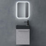glasvilla Ensemble de Meubles de Salle de Bain avec Meuble Sous-Vasque Lavabo Anthracite Mat et Miroir de Salle de Bain LED 46x26x63 cm Pisa