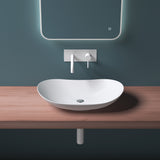 Lavabo Glasvilla, vasque à poser, cuve en céramique avec nano-étanchéité, Bruxelles 858