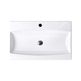 Lavabo à poser Glasvilla, Lavabo suspendu, Dimensions (L x H x P) : 63 x 40 x 12 cm, Céramique blanche avec revêtement nano, Bruxelles 890