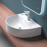 glasvilla Waschbecken Aufsatzwaschbecken Hängewaschbecken BTH: 61x44.5x14.5cm Weiß aus Keramik inkl. Nano-Beschichtung Brüssel896