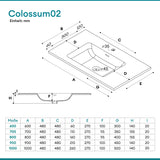 lavabo Glasvilla, lavabo encastré, meuble vasque, lavabo encastré en fonte minérale Col02