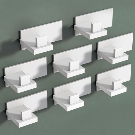 Glasvilla Design – Ganchos de pared de acero inoxidable Stalo-06 / Stalo-07 con montaje adhesivo o atornillado
