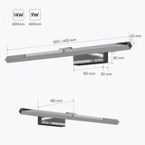 glasvilla Lampada da Specchio LED per Bagno | Lampada a Specchio 4000K, Illuminazione da Parete Ruotabile di 180° 9W Strahlenschön