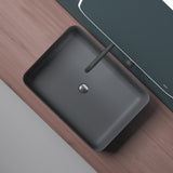 glasvilla Lavabo Lavabo de Encimera Mineral de Resina Rectangular Cuenco de Lavabo Mueble de Lavabo Col812