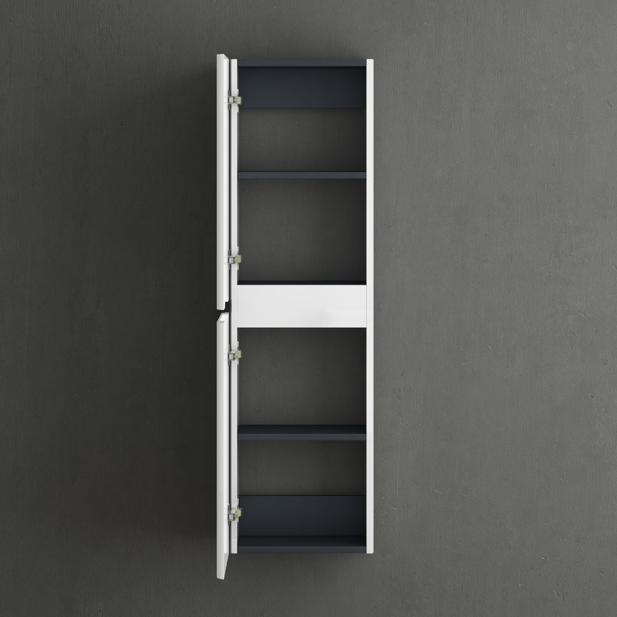 glasvilla Seitenschrank Badezimmerschrank mit 2 Türen und 4 Fächern BxT: 35x20 cm Hochschrank Badregal Allzweckschrank Lucca