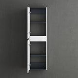 glasvilla Seitenschrank Badezimmerschrank mit 2 Türen und 4 Fächern BxT: 35x20 cm Hochschrank Badregal Allzweckschrank Lucca