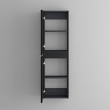 glasvilla Seitenschrank Badezimmerschrank mit 2 Türen und 4 Fächern BxT: 35x20 cm Hochschrank Badregal Allzweckschrank Lucca