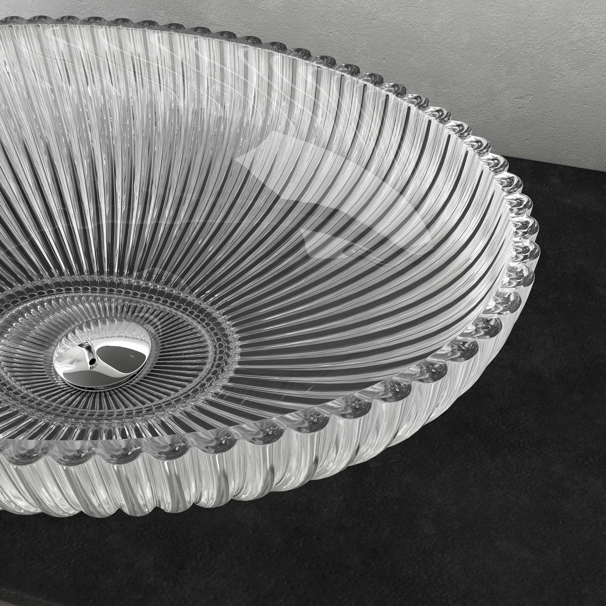 lavabo Glasvilla en verre, vasque à poser, lavabo ovale