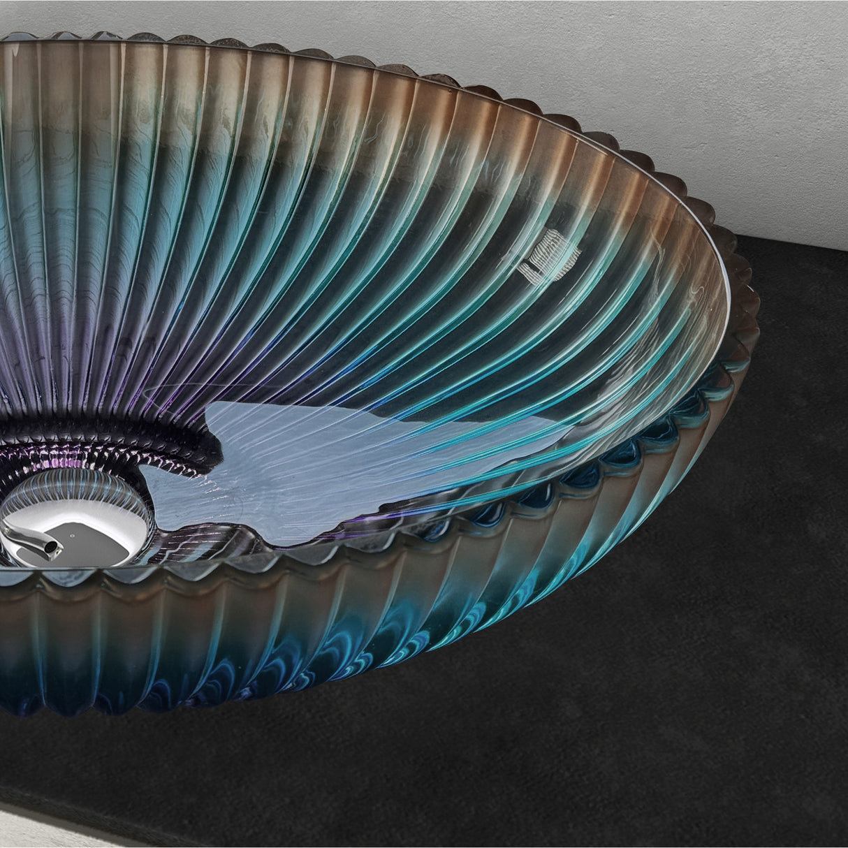 lavabo Glasvilla en verre, vasque à poser, lavabo ovale