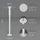 glasvilla Luminaire d’Extérieur ⌀300xH804mm IP65 | Éclairage de Chemin Extérieur | Borne Lumineuse pour Jardin, Lampadaire 3000K | Lampadaire d’Extérieur 6W StellaeLights