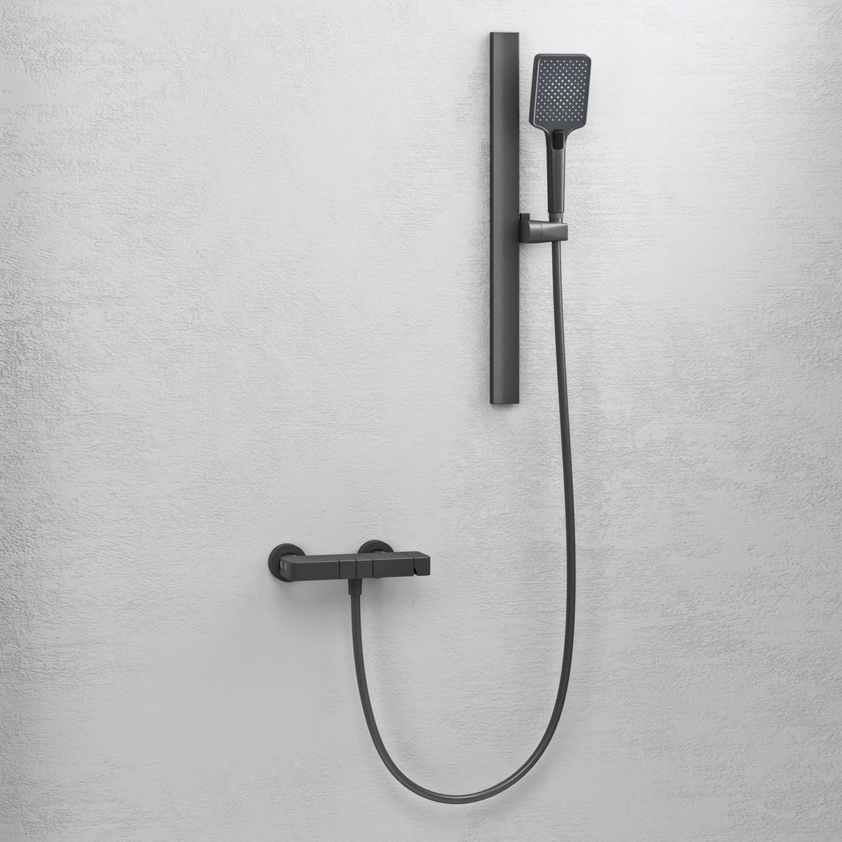 glasvilla Duschsystem mit Regendusche Duschkopf 3 Strahlarten höhenverstellbar Duschbrause mit Unterauslauf aus Aluminium Duschsystem10