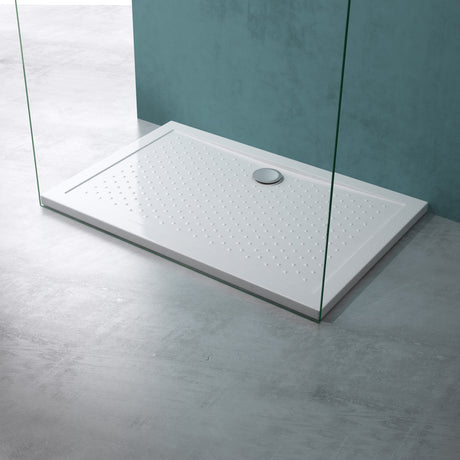 glasvilla Receveur de Douche Bac à Douche Antidérapant en Acrylique de Haute Qualité Rectangulaire 70-140 cm Lucia