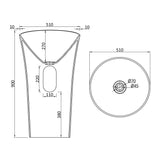 glasvilla lavabo lavabo de pie de mineral columna de lavabo columna Colossum33
