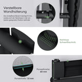 glasvilla Radiateur de Salle de Bain Raccordement Latéral Plat et Raccordement Central Radiateur Panneau Chauffe-Serviettes Horizontal FH