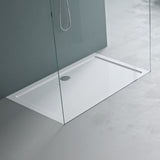 glasvilla Receveur de Douche Bac à Douche en Acrylique de Haute Qualité Rectangulaire 70-140 cm Faro