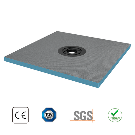 glasvilla Duschelement Duschboard befliesbar Duschelemente mit rinne Duschtasse bodeneben Gefälleplatte XPS