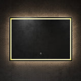 glasvilla Specchio da Bagno Appeso Specchio LED da Parete per Il Trucco Specchio da Bagno a LED con Interruttore Touch Anti-Appannamento Spiegel-02