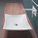 glasvilla Waschbecken Aufsatzwaschbecken aus Keramik eckig mit Nano-Beschichtung Brüssel910