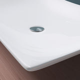 glasvilla Waschbecken Aufsatzwaschbecken aus Keramik eckig mit Nano-Beschichtung Brüssel910