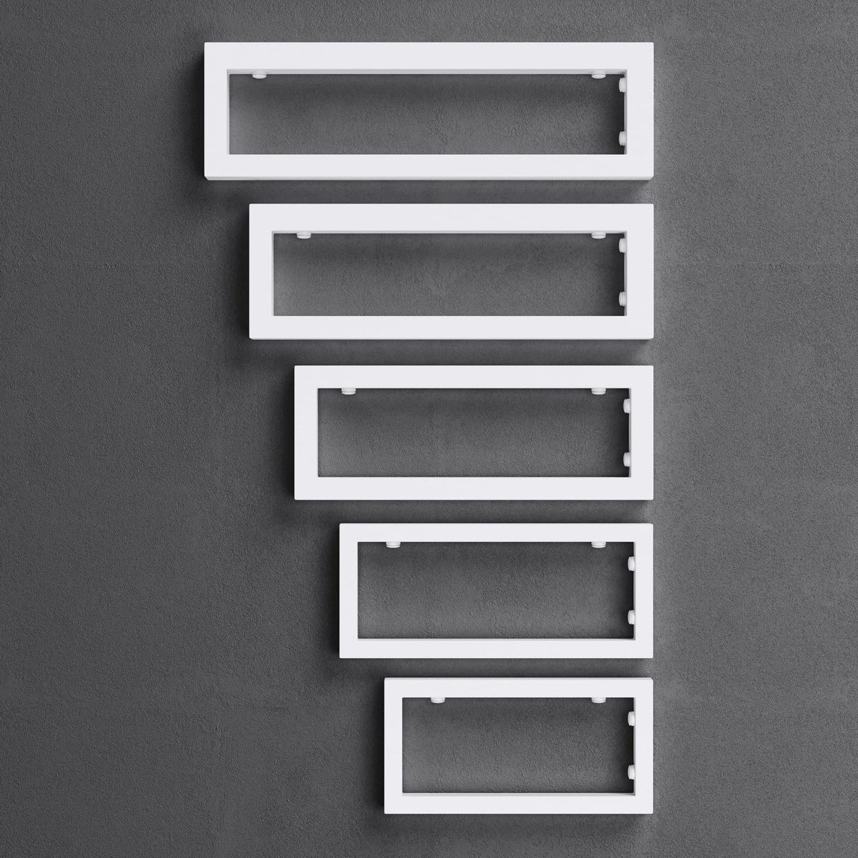 Console murale design Glasvilla en acier inoxydable, support de lavabo 3 pièces WH01