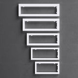 Console murale design Glasvilla en acier inoxydable, support de lavabo 3 pièces WH01