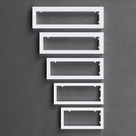 Console murale design Glasvilla en acier inoxydable, support de lavabo 3 pièces WH01