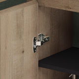 glasvilla Armoire Haute Polyvalente Armoire de Salle de Bain avec 2 Portes et 6 Compartiments Étagère de Salle de Bain 35x30x160 cm Rimo