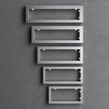 Console murale design Glasvilla en acier inoxydable, support de lavabo 3 pièces WH01