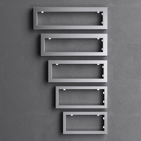 Console murale design Glasvilla en acier inoxydable, support de lavabo 3 pièces WH01